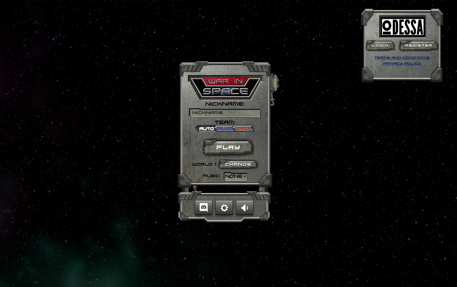 War In Space 页面快照